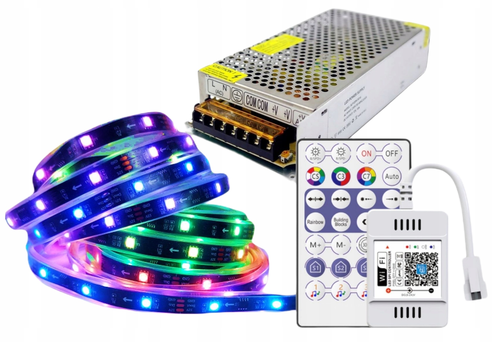 Sada Led pásků Rainbow WiFi venkovní hudební osvětlení Rgb IP68 10 m