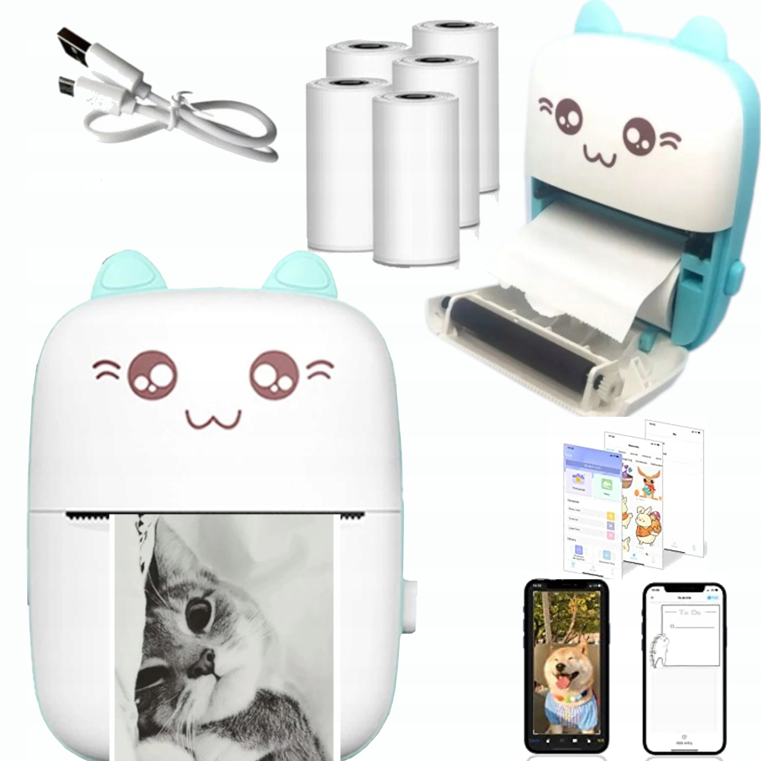 

Mini Drukarka Termiczna Do Zdjęć Drukuś 6 Rolek