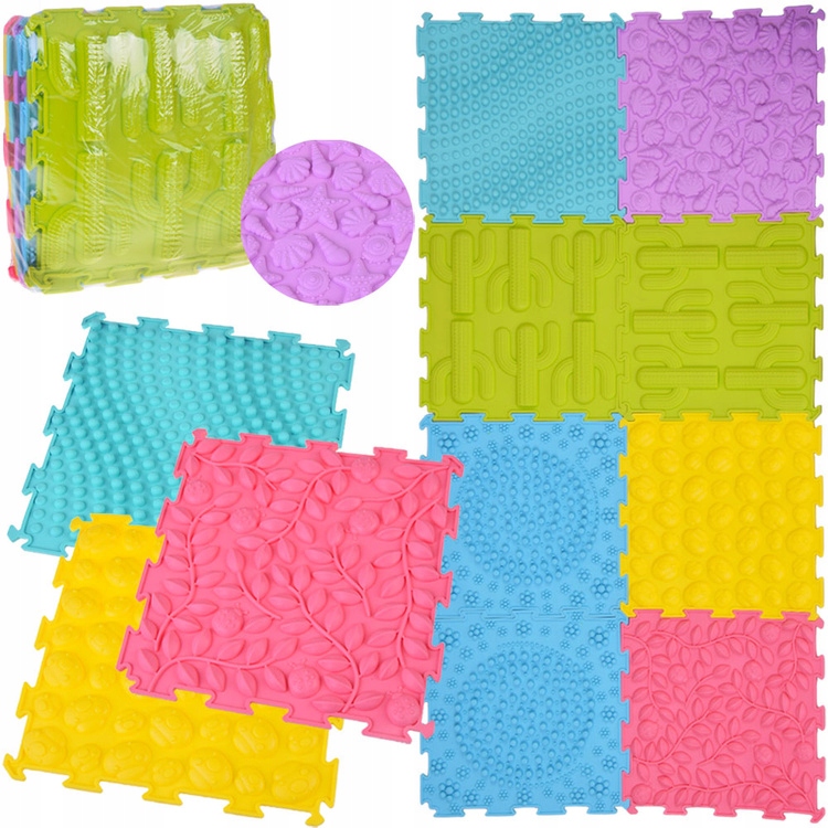 Mata sensoryczna typu Puzzle gumowe 8 szt. rozwój i zabawa 5905258541945