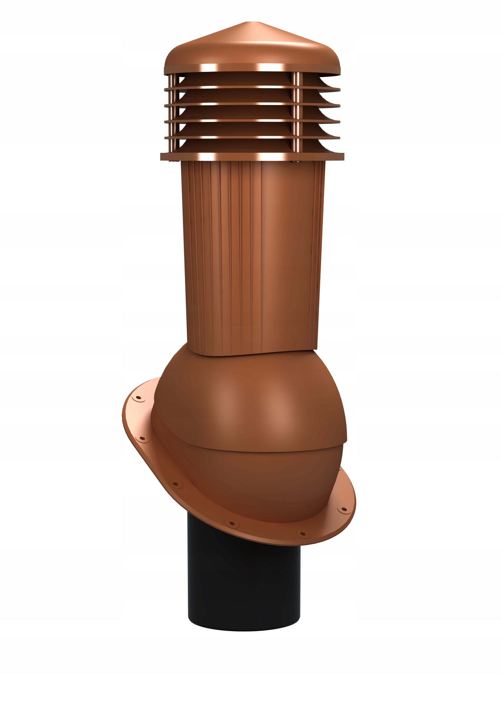 Větrací Komín Pro Asfaltový Šindel Střešní Krytinu, Pásku A Plech O Průměru 125 mm