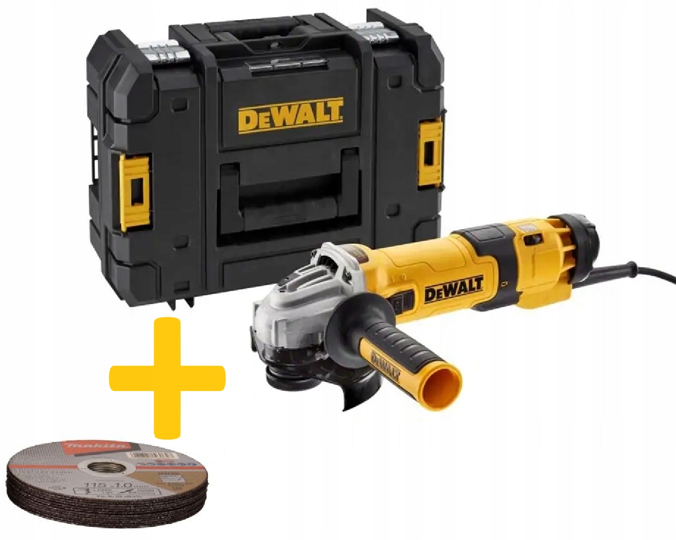 Szlifierka kątowa Dewalt DWE4257-QS z Regulacja Obrotów 125mm 1500W Walizka