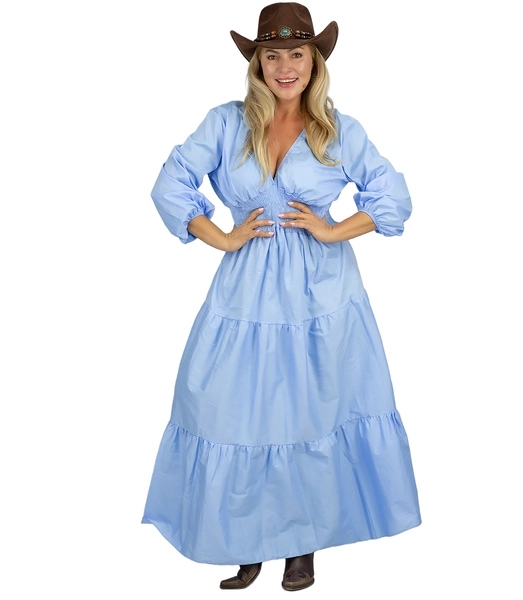 Dlouhá šaty s rozevřeným střihem a volánky Agrafka unisize