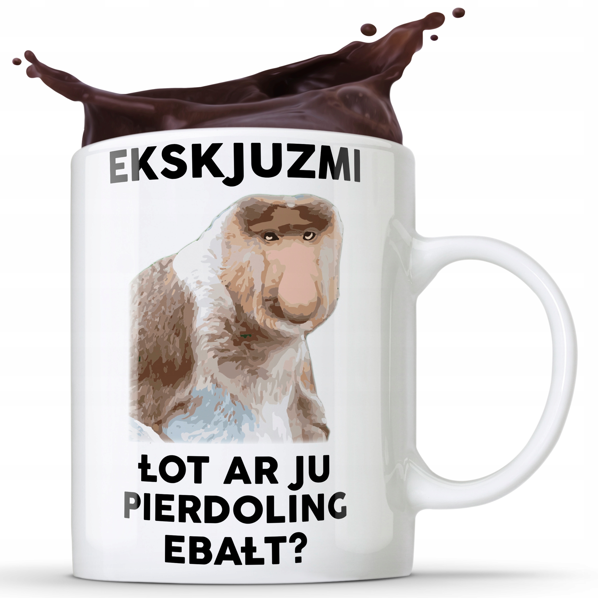 

Kubek Biały Janusz Mówi Po Angielsku Śmieszny