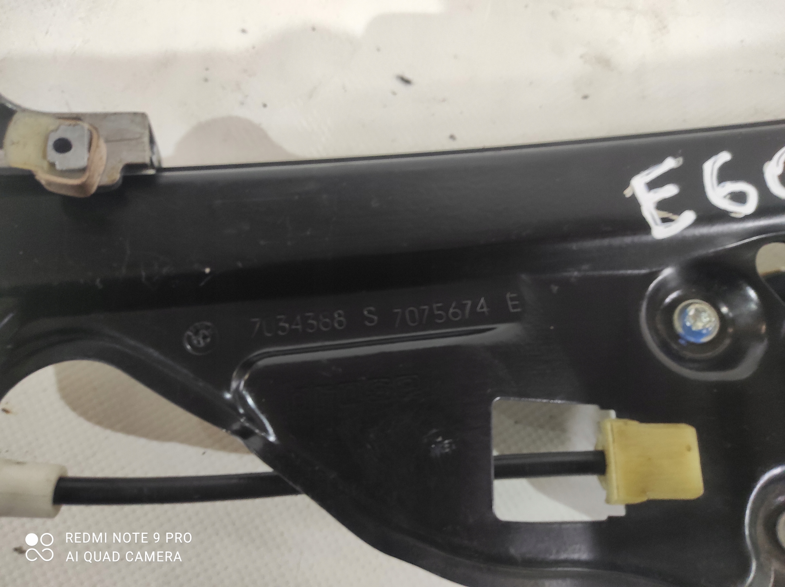 window regulator right rear part BMW SERIA 5 E60