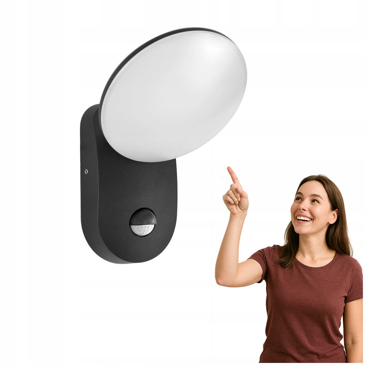 Venkovní Led nástěnné svítidlo 7W se senzorem Monti 3K D-sensor OWL-6214-S-3K Ital