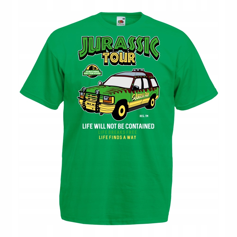 

Koszulka Jurassic tour jeep auto S zielona