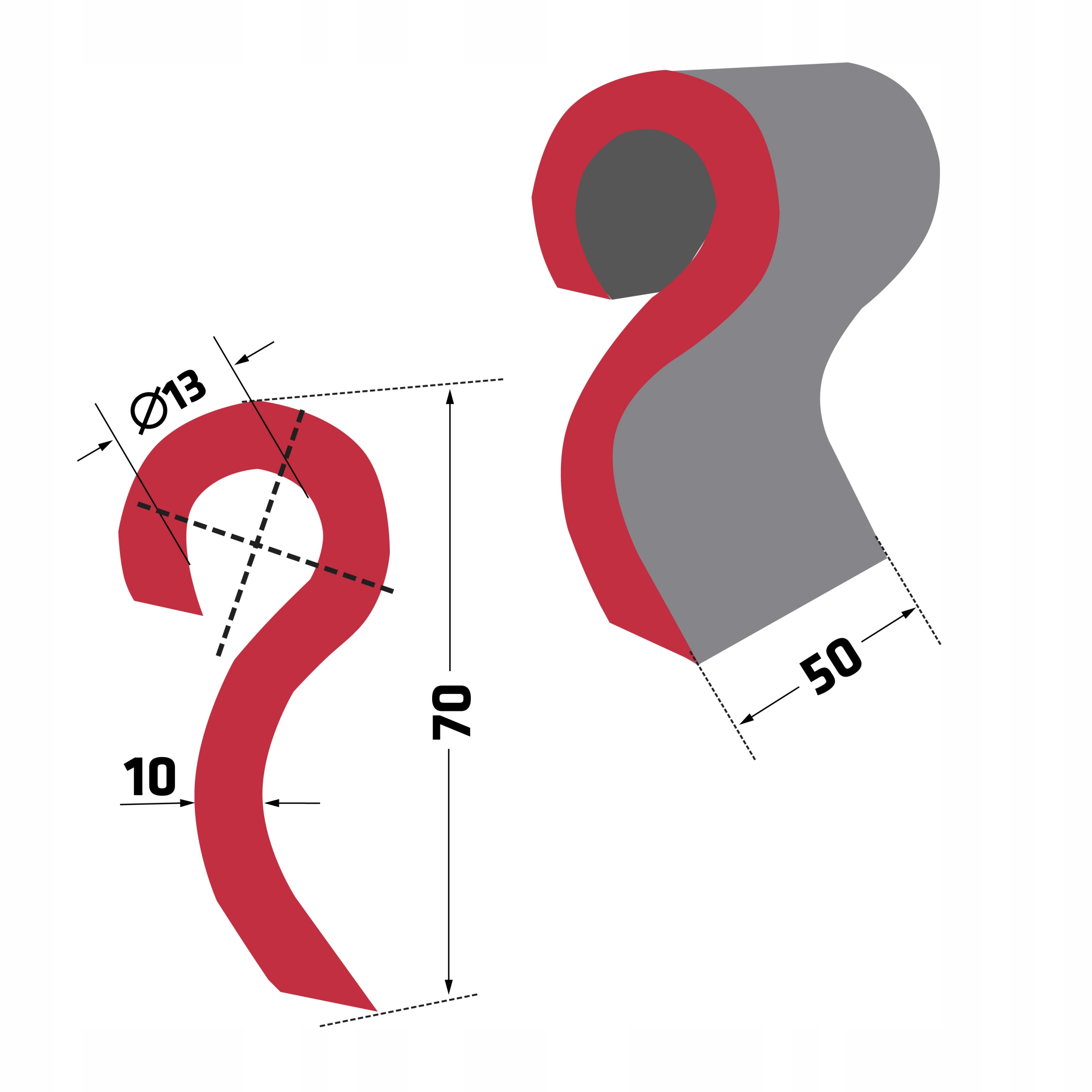 Nóż bijakowy IND-378 mulczer Ducker 945000901 Marka inny