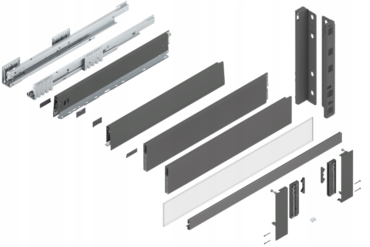 Blum Šuplík Merivobox 550 Vysoká E vnitřní Antr 40 kg