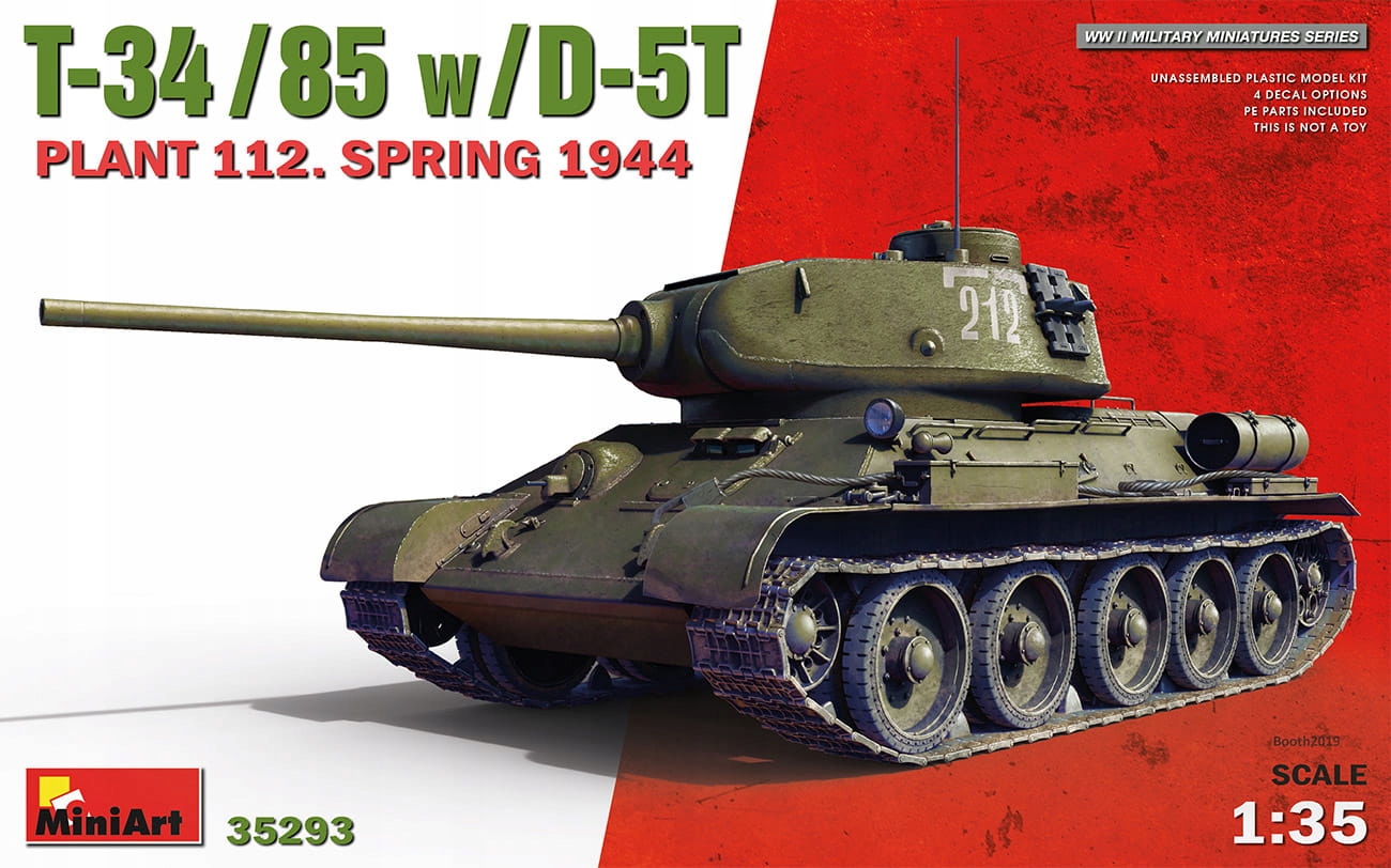 T-34/85 W/h-5t Plant 112. Jaro 1944 1:35 MiniArt 35293