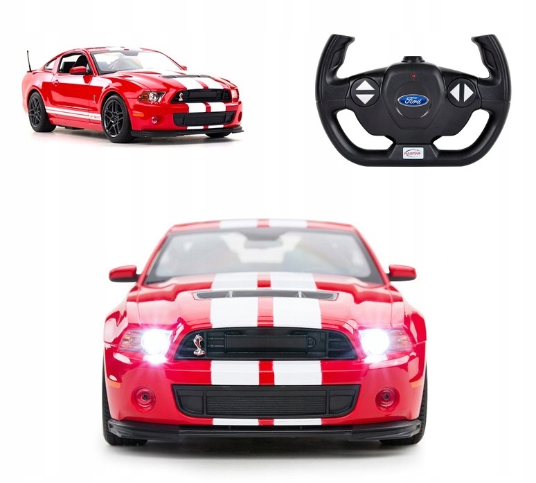 Auto Na Dálkové Ovládání Ford Mustang Shelby Led Auto Rc Rastar S Ovladačem