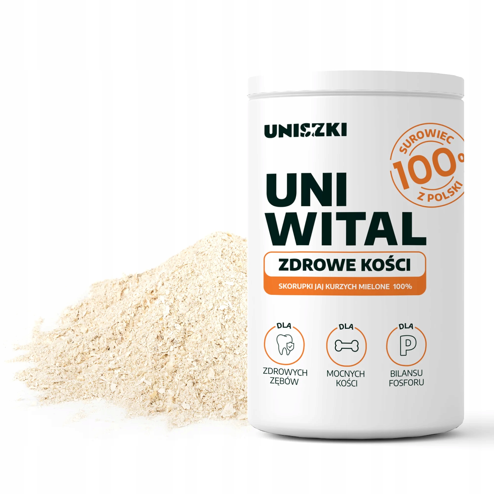 UNISZKI ZDROWE KOŚCI Skorupki Jaj Kurzych 100% 400g