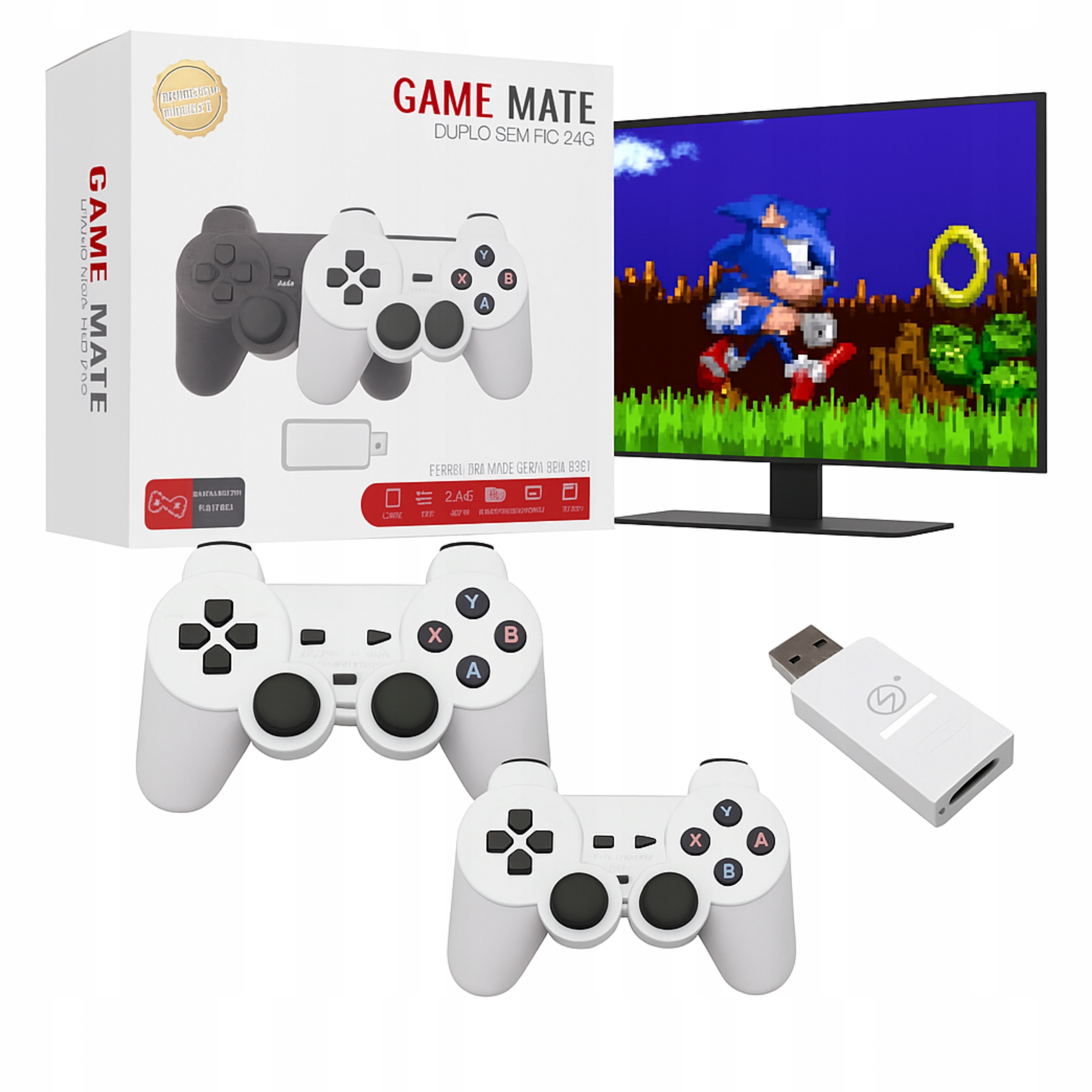 Konzole hraje retro Tv 2 pady 2,4G Mnoho her 64 Gb Psp, PS1, N64 Usb