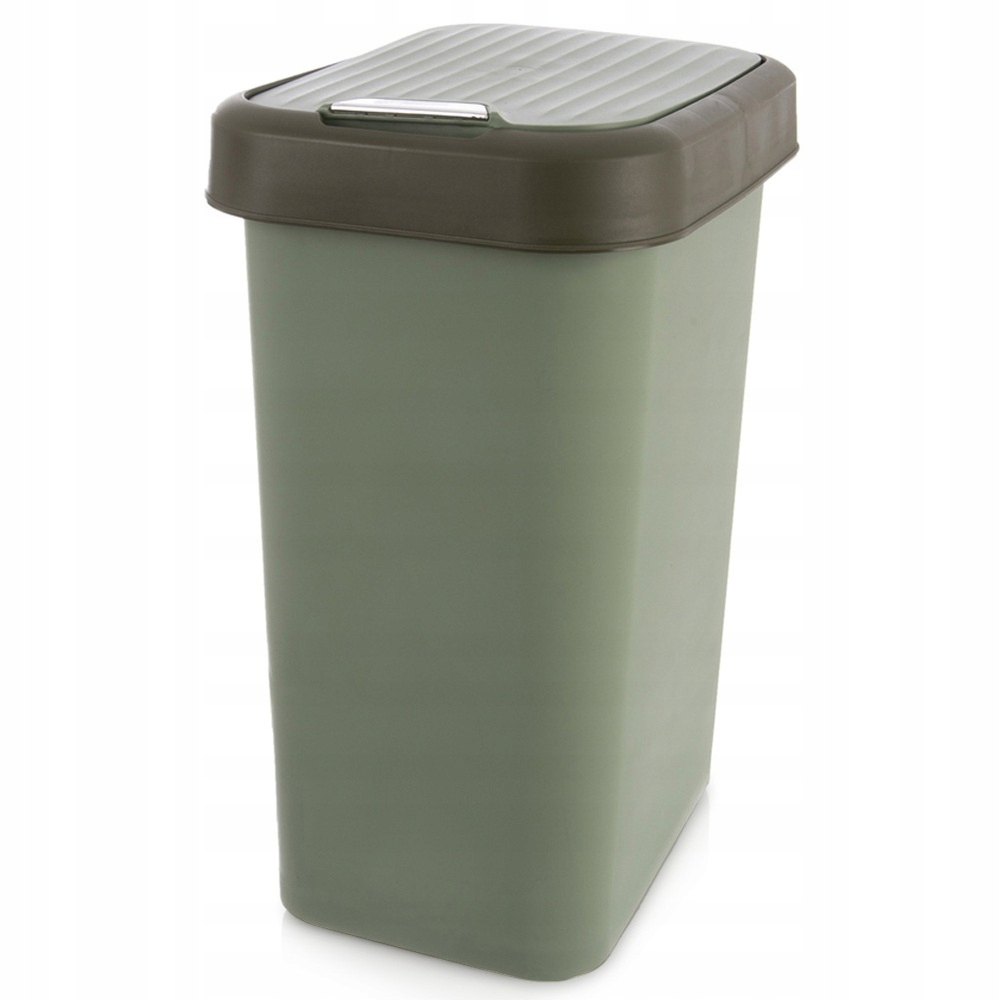 Levně Odpadkový Koš Plastový, Zelený, Nádoba Na Třídění Odpadu 25 L