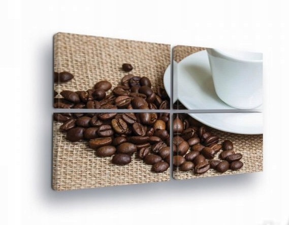 Obraz 120x80 Káva zrnková šálka aróma útulnosť textúra hnedá