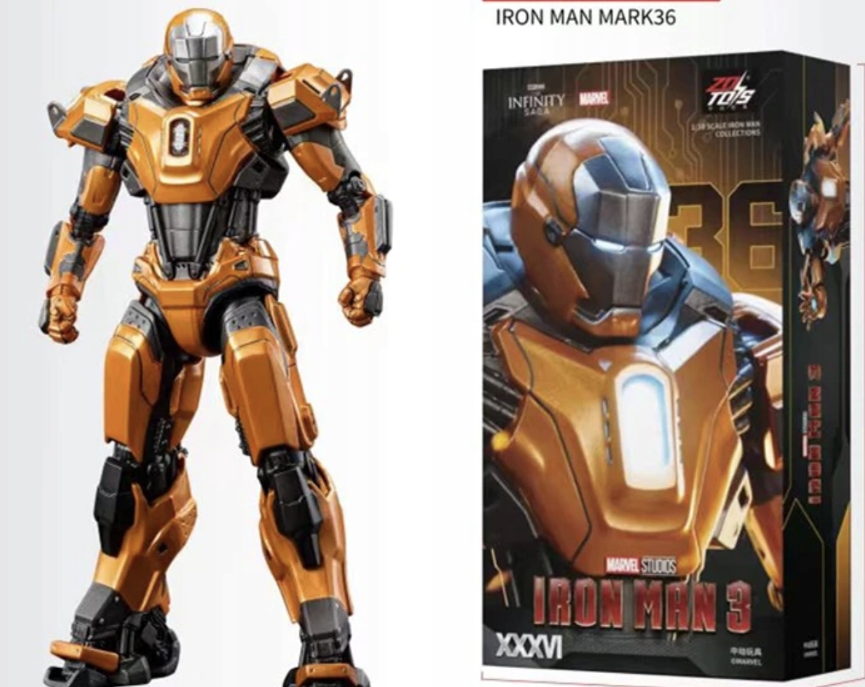Pohyblivá figurka Iron Man Mk36 XXV Peacemaker 18 cm Marvel Zd Toys Originál