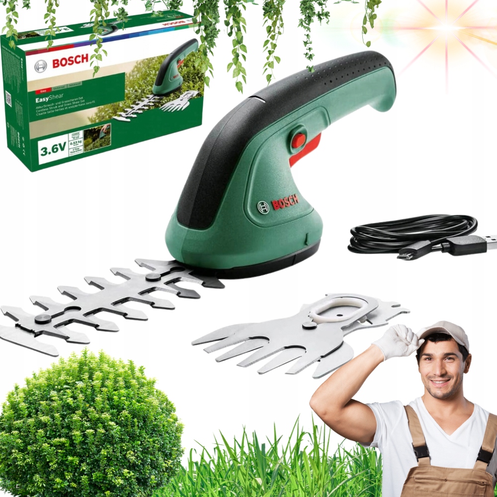 Akumulátorové Záhradné Nožnice Bosch Na Trávu A Kríky, Ľahká Sada!