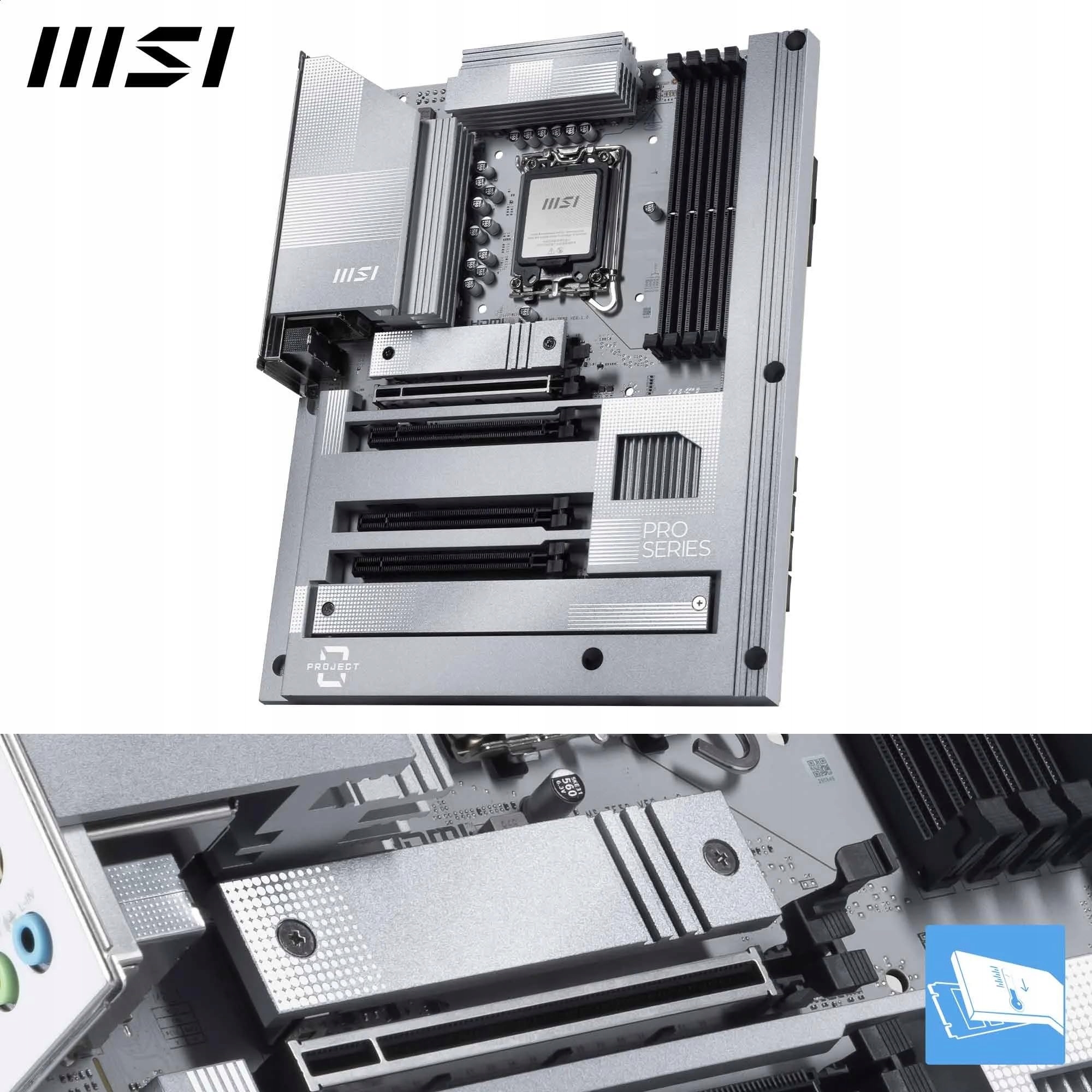 MSI PRO Z890 S WiFi PZ ATX Motherboard Intel DDR5 PCIe 5 M2 WiFi 7 — miniatura 3