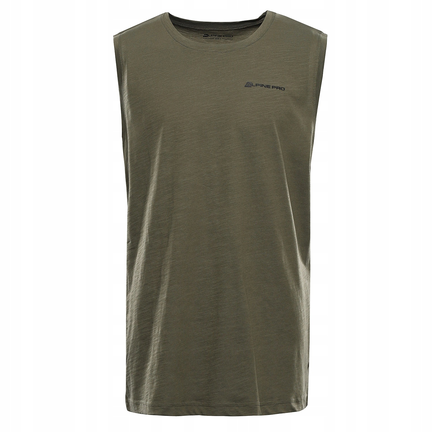 Alpine Pro Koszulka bez rękawów męska Quaret 2 bawełniana khaki XXL