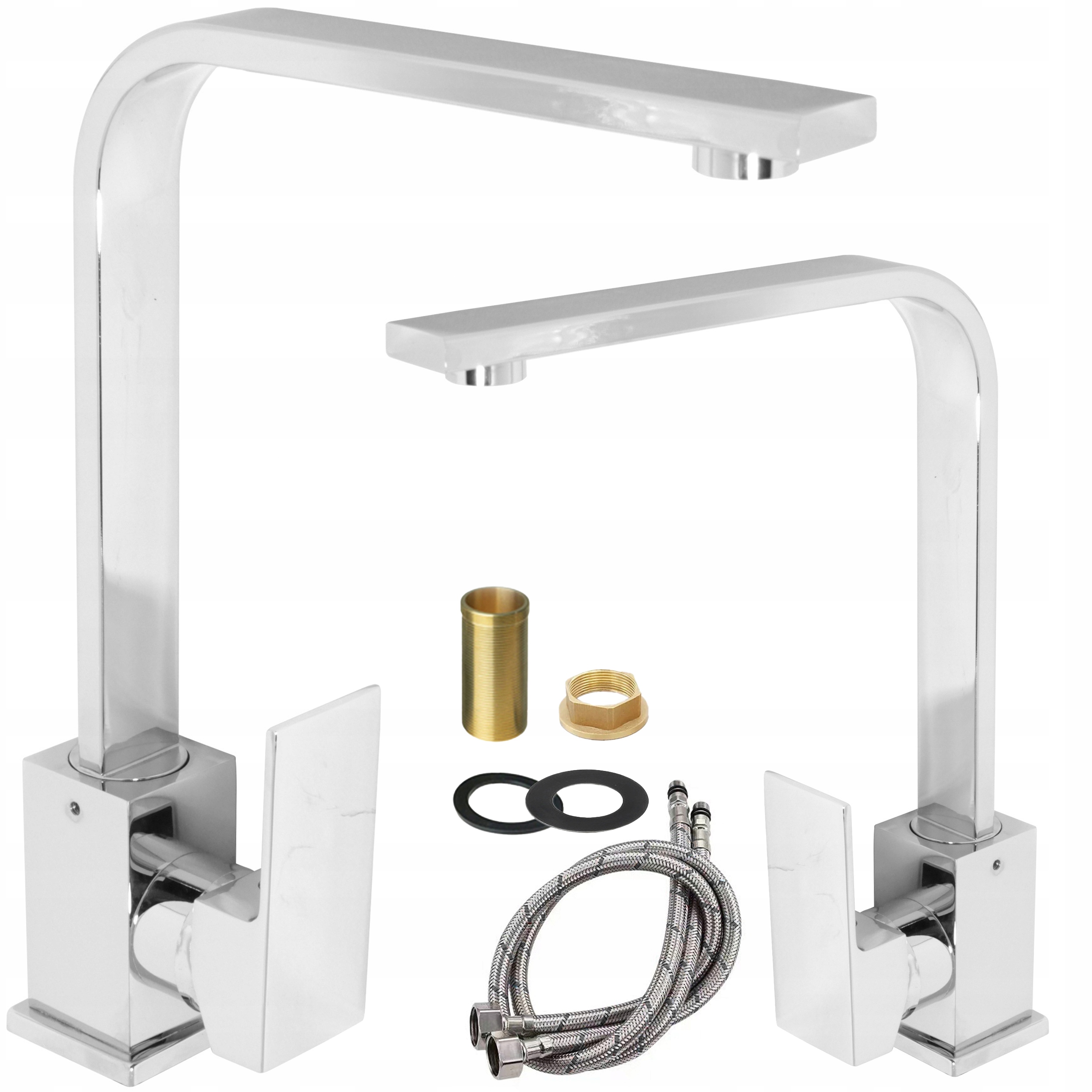 Kuchyňská Umyvadlová Otočná Baterie Caro Cubic Lesklý Chrom