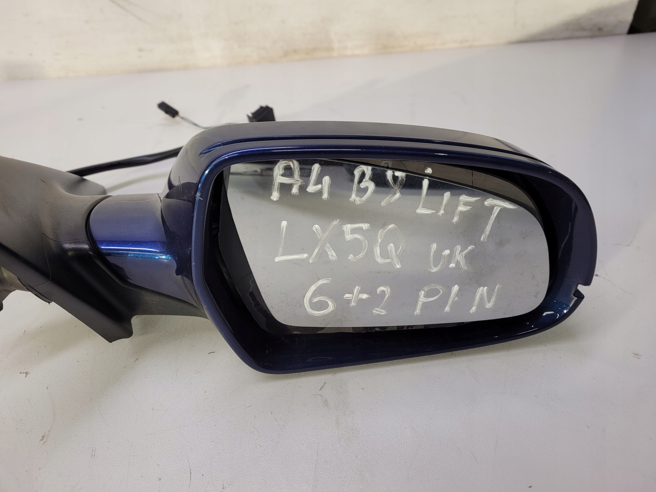 mirror right AUDI A4 B8 LIFT LX5Q 6+2 PIN UK