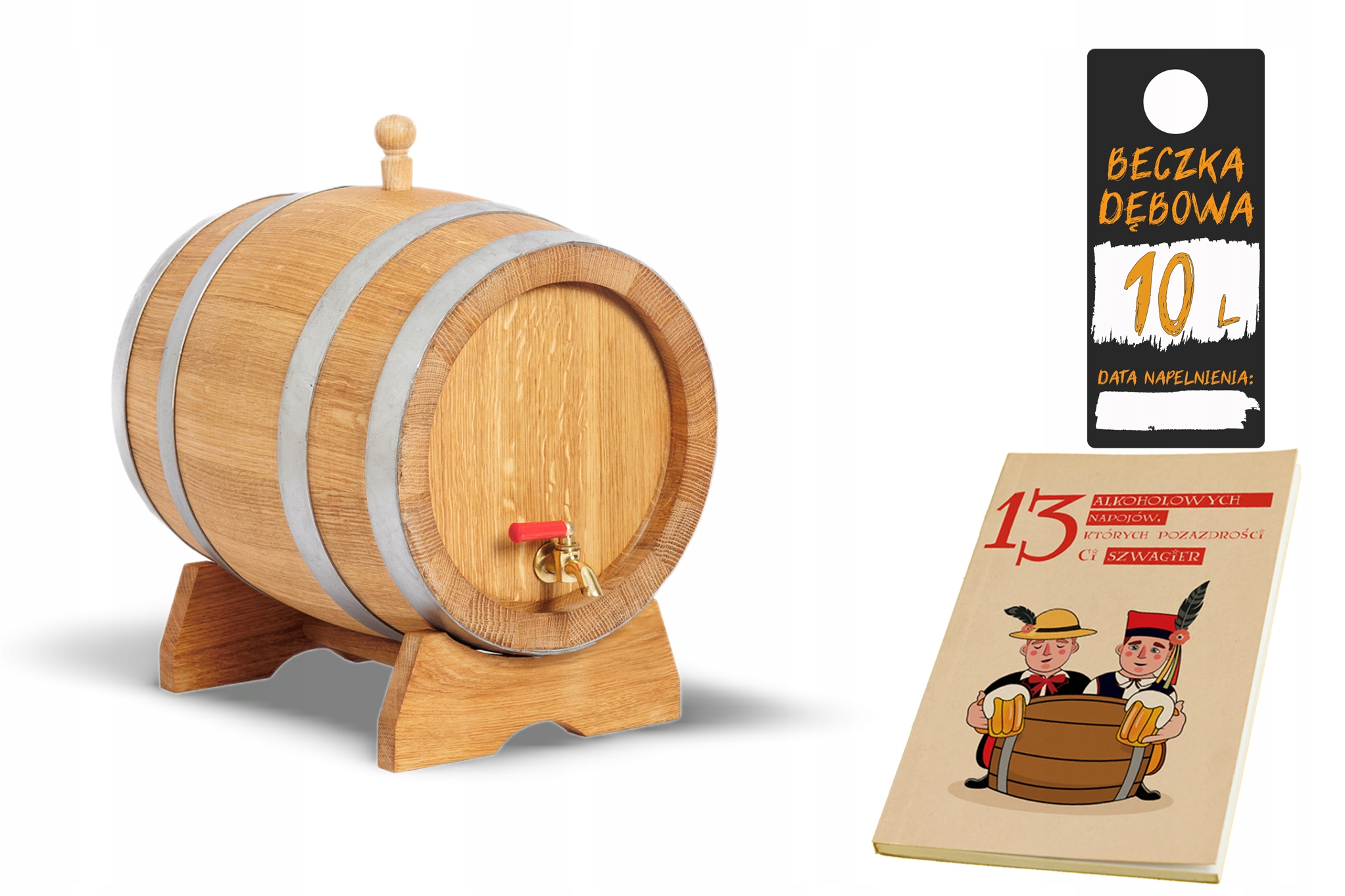 10litrový dubový sud na měsíční svit, whisky, likéry dárek (s certifikátem Pzh)