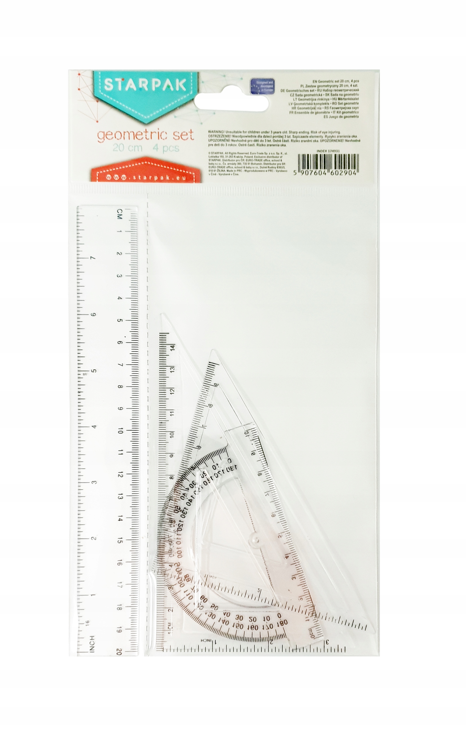 

Zestaw geometryczny 20 cm 4 elementy Starpak