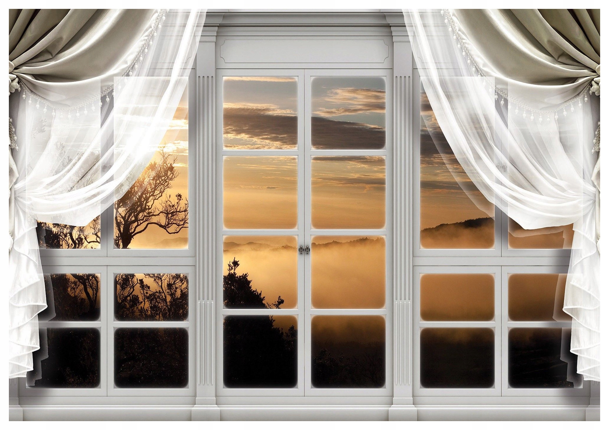 Vliesová fototapeta Západ slunce v horách panorama 368x254 lepidlo