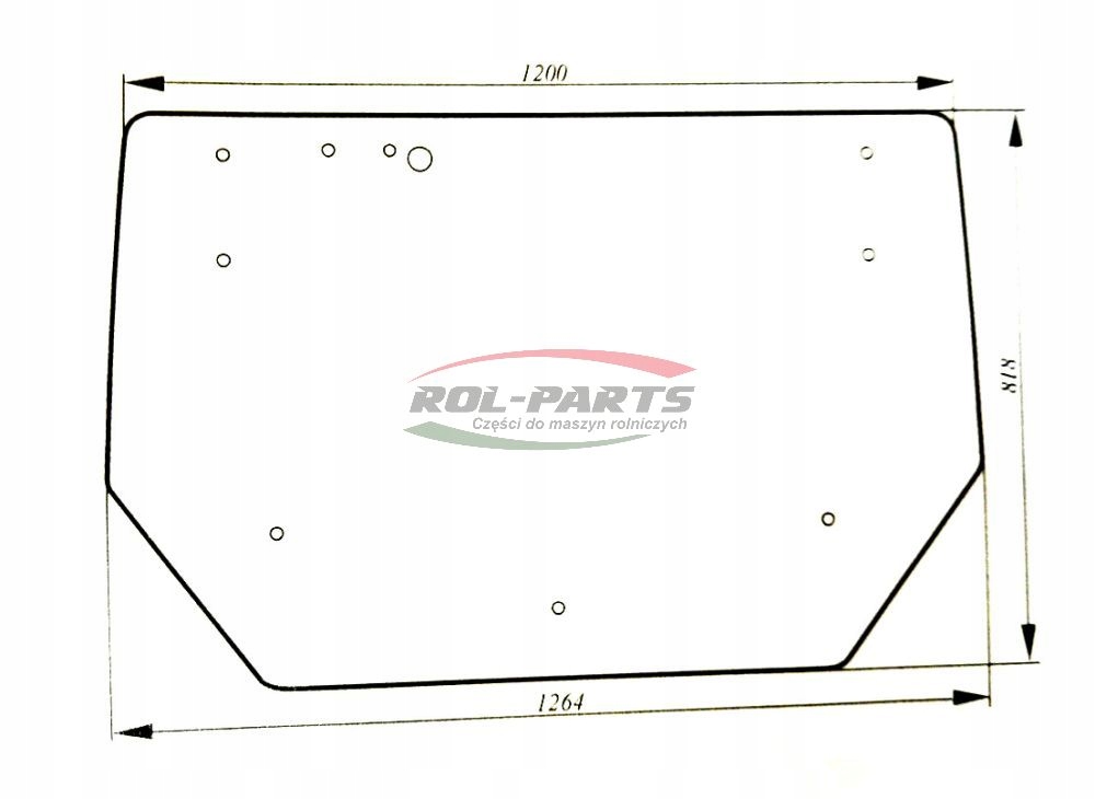 16369262 - ЗАДНЄ СКЛО ZETOR PROXIMA FORTERRA ЗЕЛЕНИЙ