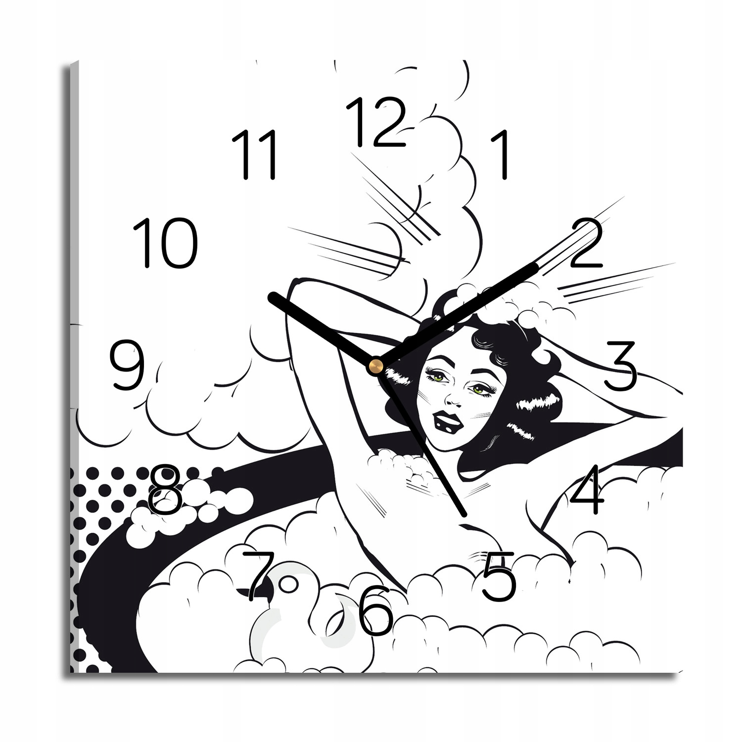 hodiny canvas Žena vana retro moderní 30x30