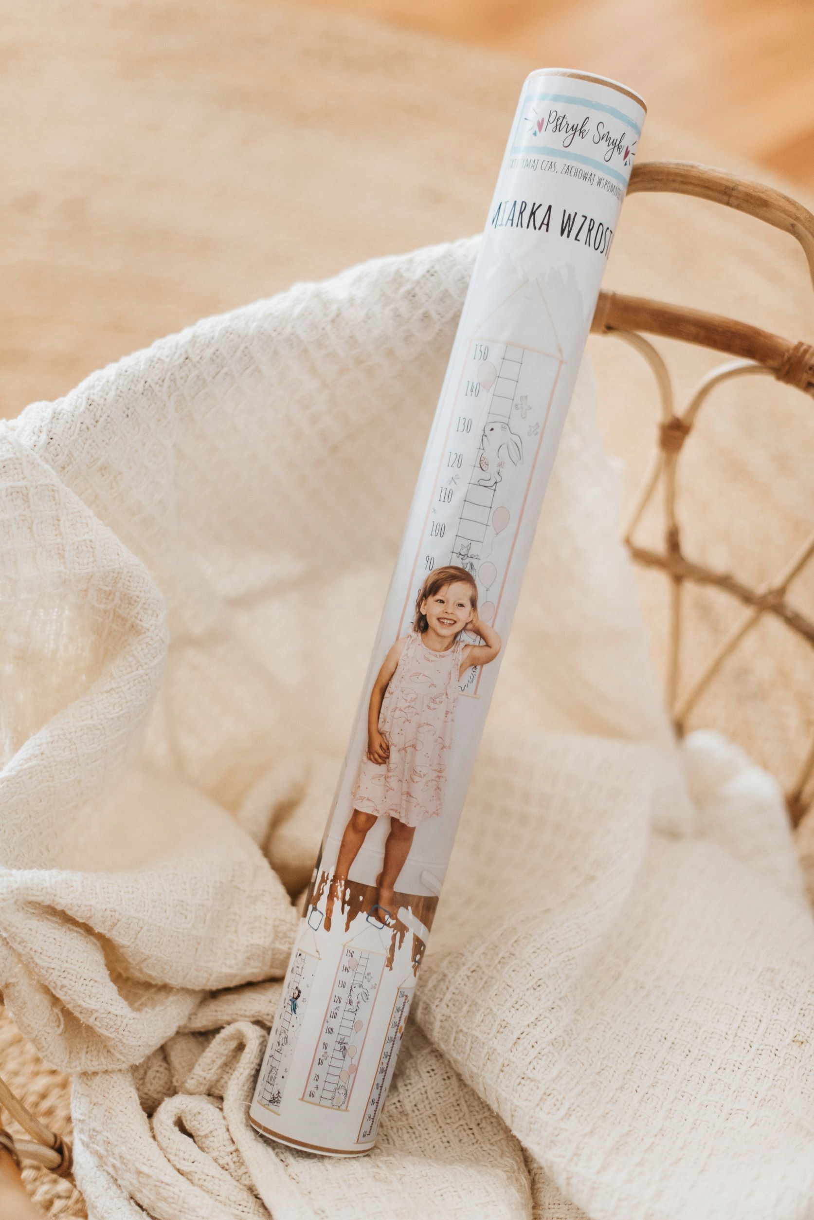 MIARKA WZROSTU "RÓŻOWE URODZINY' na ścianę Płeć dziewczynki