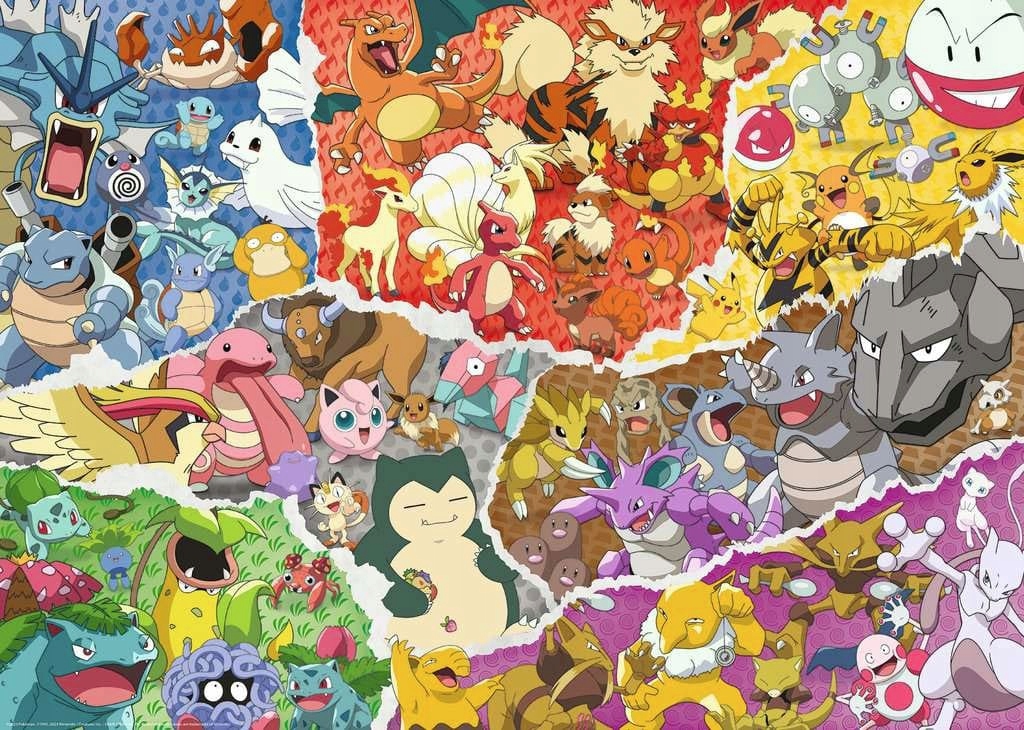 Puzzle Ravensburger Pokémon 1000 elementów Pokemony 1000 sztuk 175772 Liczba elementów 1000