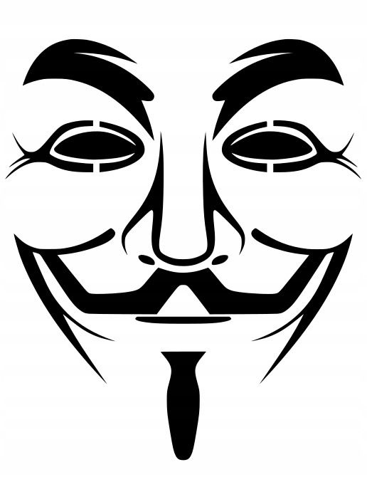 

Naklejka Anonymous Guy Fawkes Mask kontur