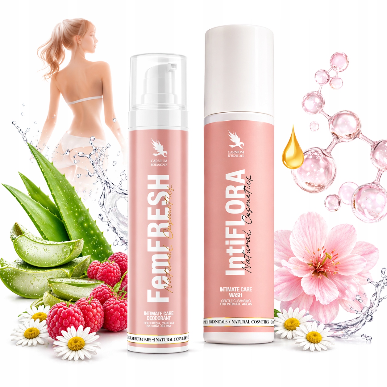 Krém a intimní tekutina svěžest hydratace ochrana pokožky IntiFLORA FemFRESH