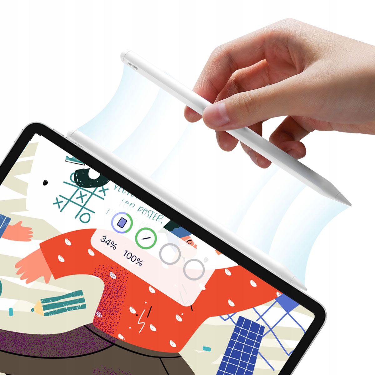 Aktivní dotykové pero pro iPad SmoothSmoothSmooth 2 bílý