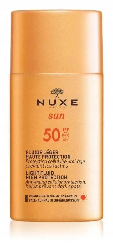 Nuxe Sun Fluide Léger SPF50 lekki fluid przeciwsłoneczny do twarzy 50 ml