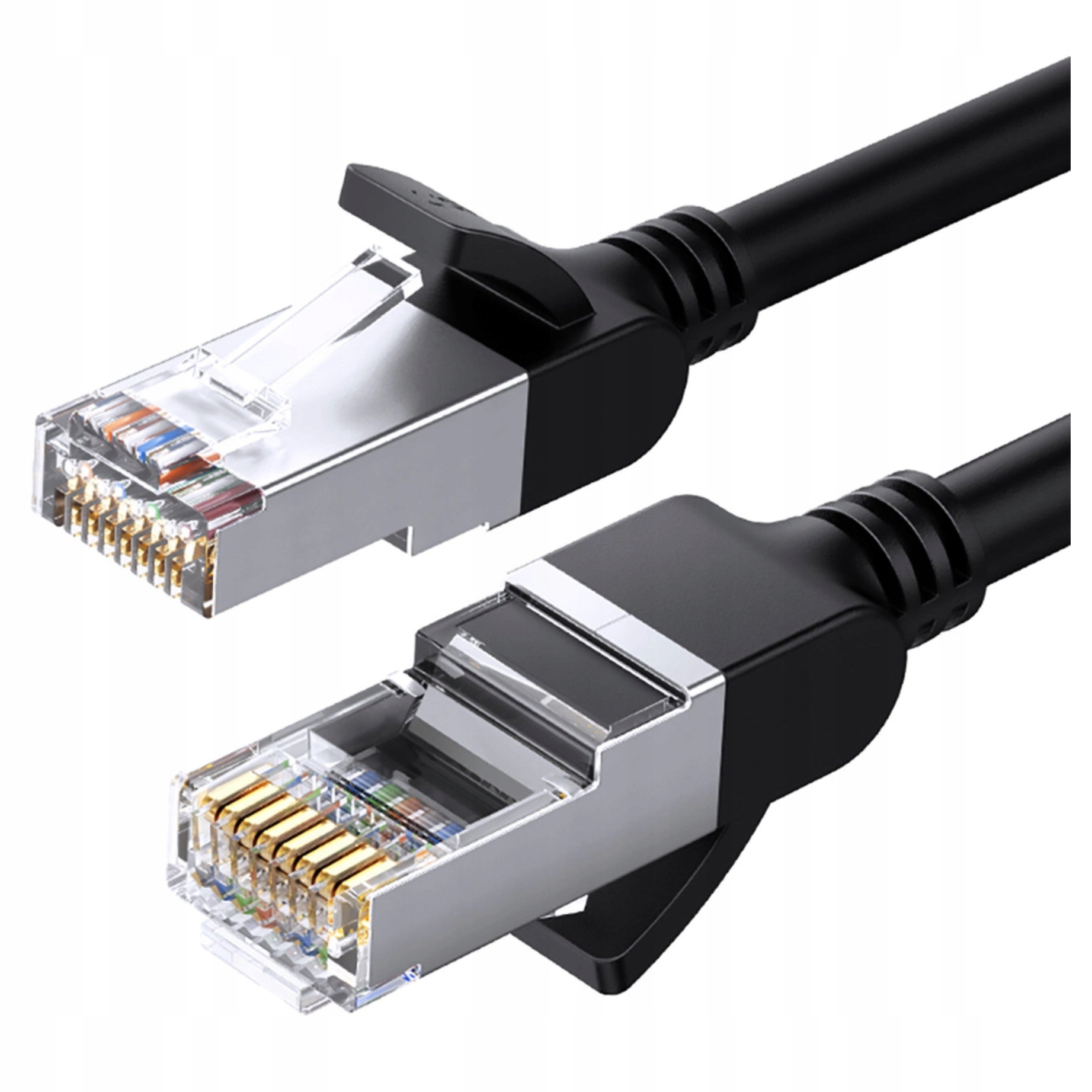 Kabel sieciowy Ugreen NW101 z metalowymi wtyczkami, Ethernet RJ45, Cat.6,