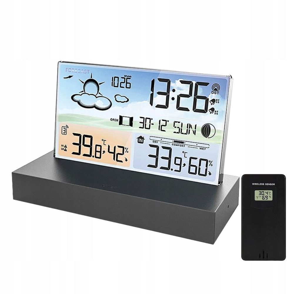 Bezdrátová meteorologická stanice s venkovním senzorem IPX4 (teploměr, vlhkoměr)