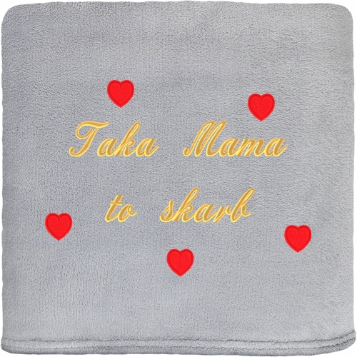 

Duży Koc Dzień Mamy Haft 140X200