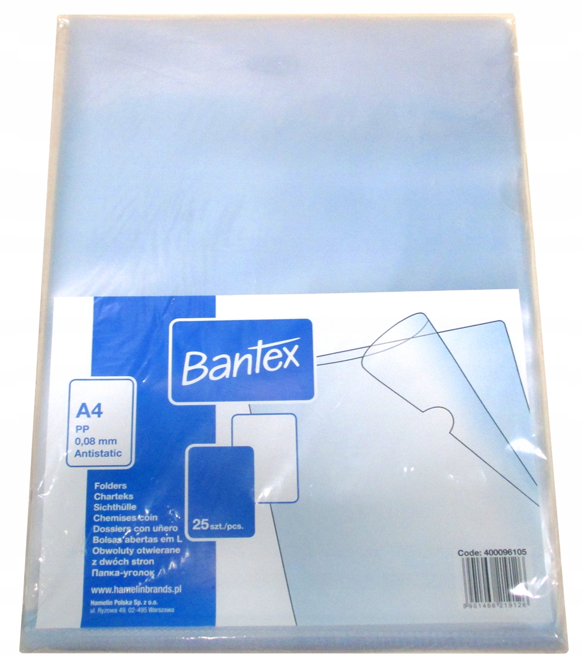 

Ofertówki Pp A4 (L) 80µm Bantex 25 szt.