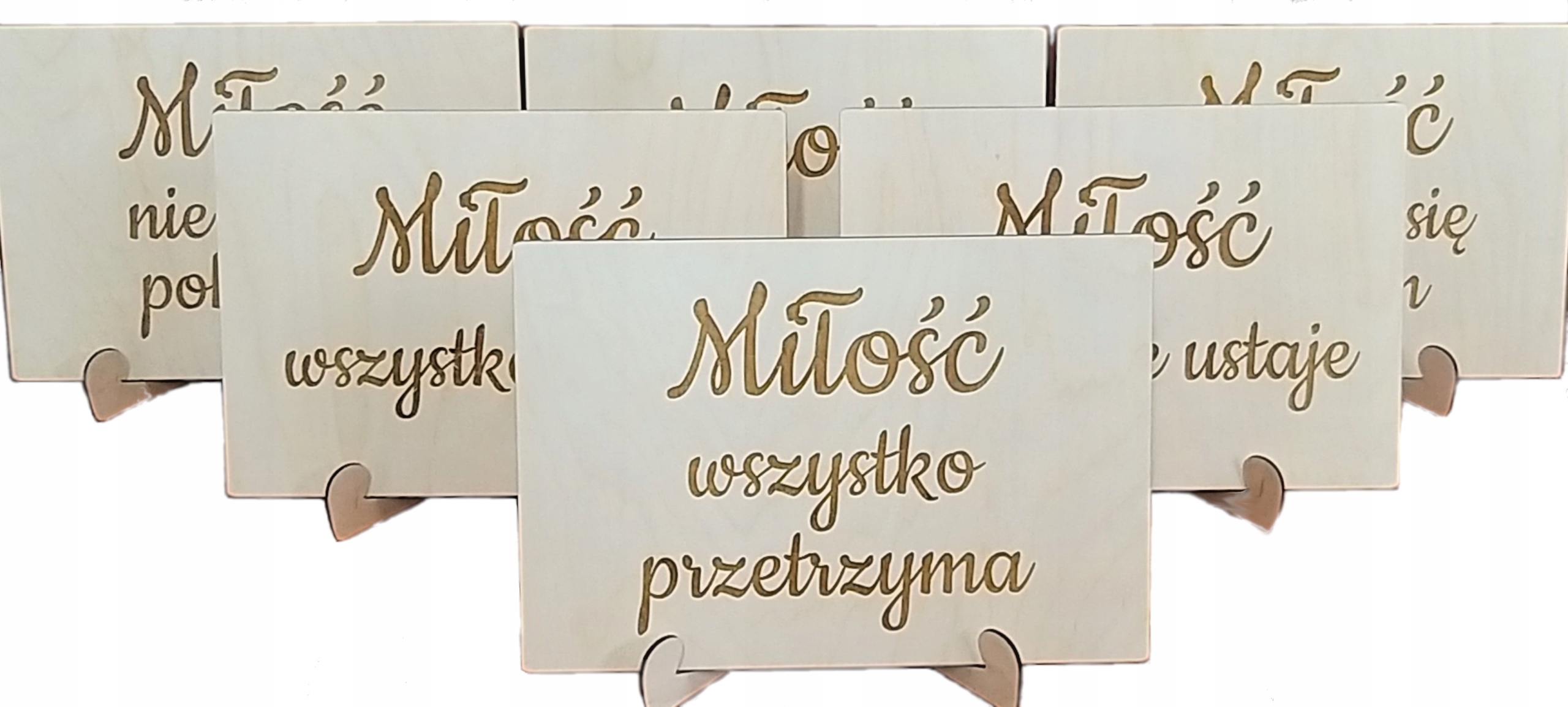 

Tabliczki Hymn O Miłości 16 szt 24x34cm drewno