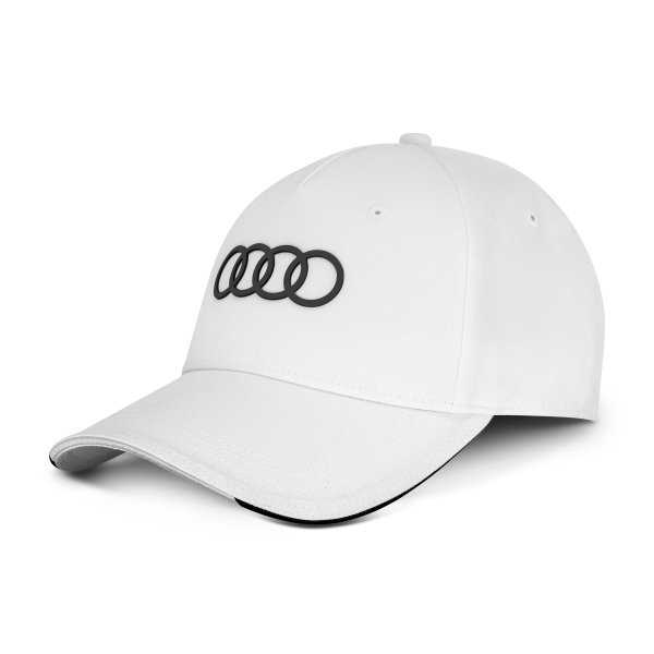 Czapka Z Daszkiem Audi Biała Nowa Kolekcja Aso Oryginał