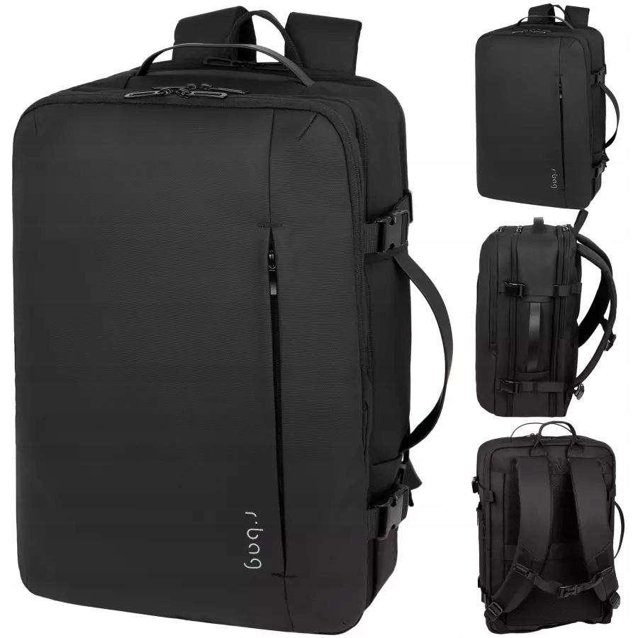 R-bag Batoh 2V1 Kufrík, Čierna Taška Na Notebook Do Lietadla, Priestranný