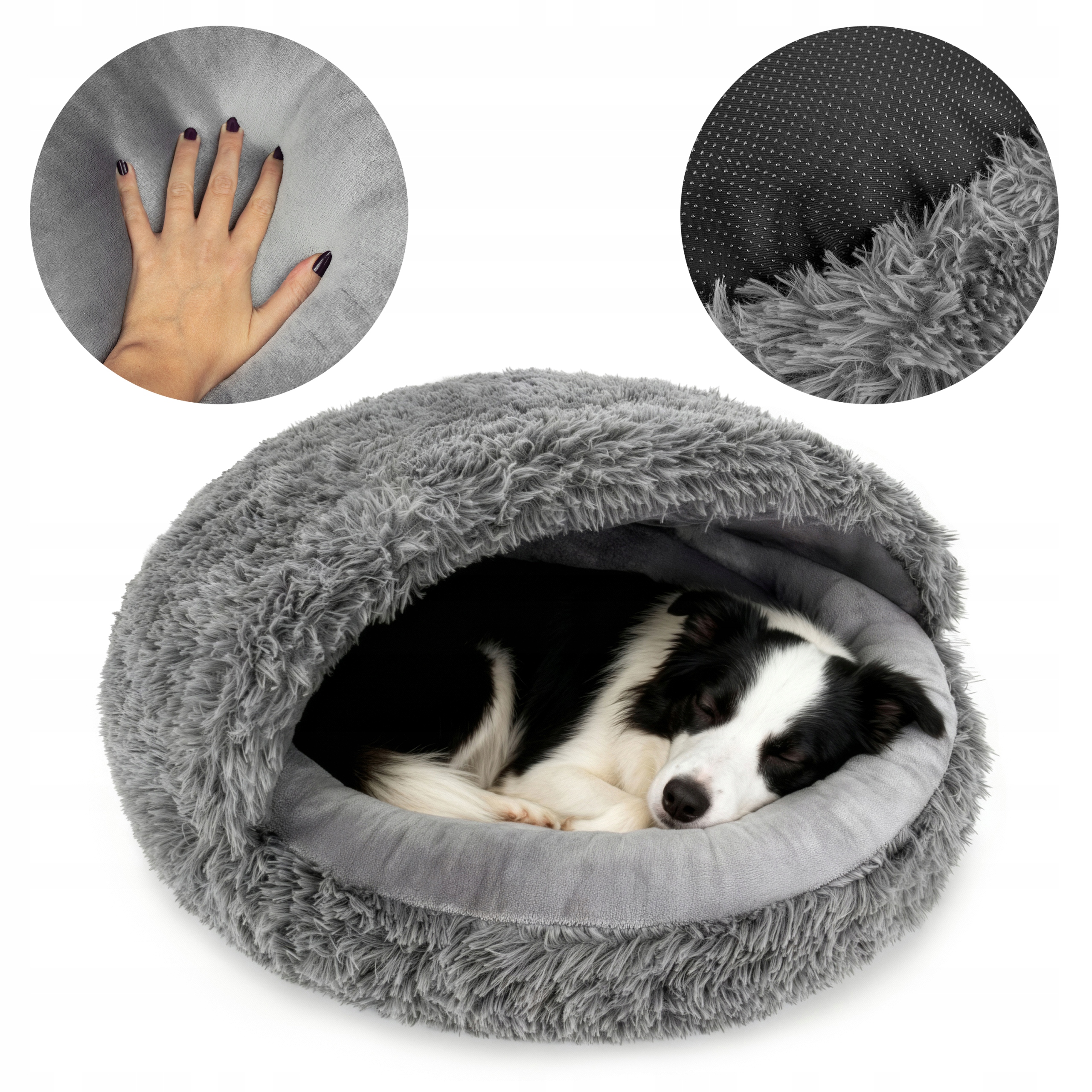 Levně Pelíšek Pelech Kulatý 80 CM S Funkcí Spacáku Velký XL Potah