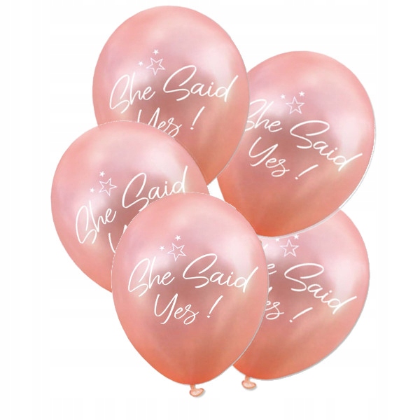 

Balony Wieczór Panieński She Said Rose Gold 5 szt
