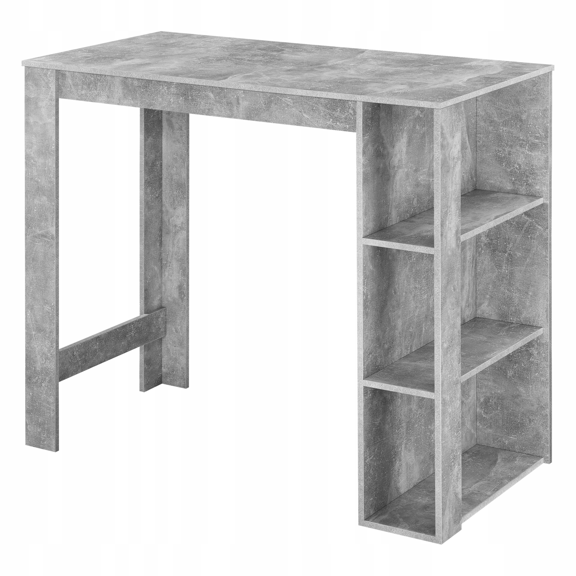 Barová stolička Danderyd 120x60x106 cm se 3 policemi ve vzhledu betonu