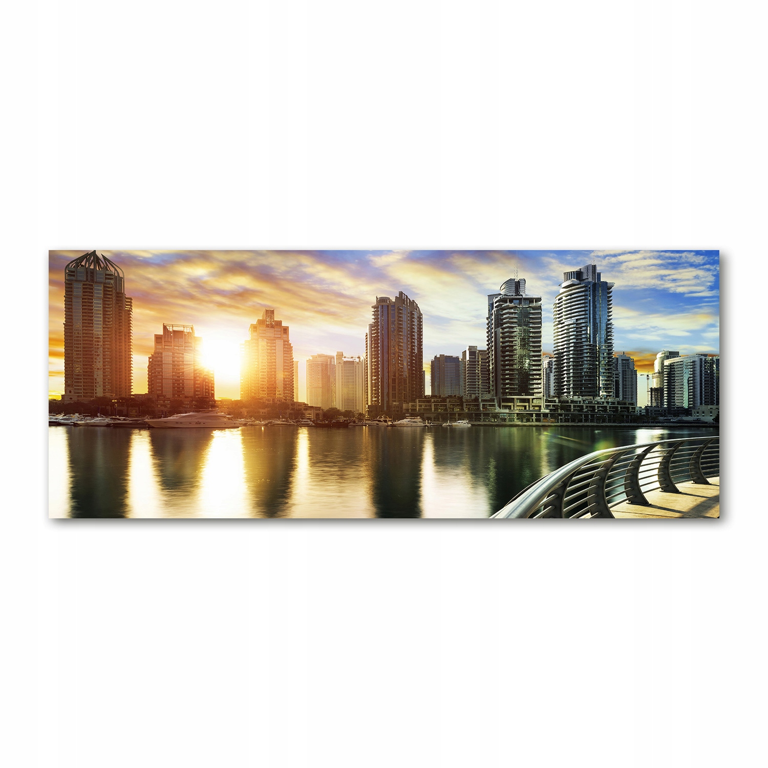 

Foto obraz szkło akryl Dubaj zachód słońca 125x50