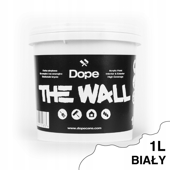 

Farba biała The Wall do ścian i elewacji 1L