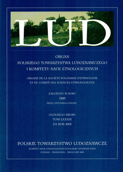 Lud Organ Polskiego Towarzystwo Ludoznawczego 2005