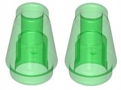 

Lego Stożek 1x1 Trans Zielony (4589/6301316) x2