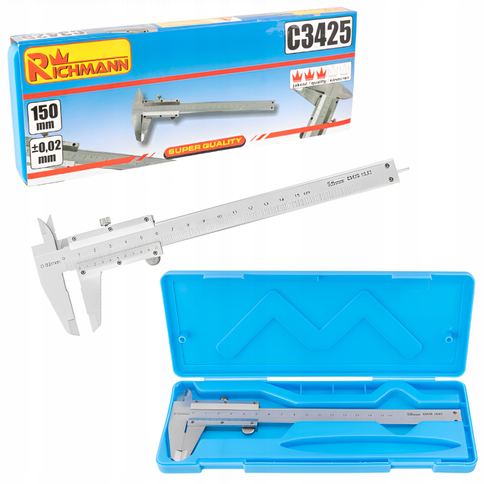 SUWMIARKA ANALOGOWA 150/0,02mm ETUI C3425 RICHMANN